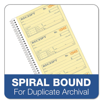 TOPS™ Money-rent Receipt Spiral Book, Two-part Carbonless, 2.75 X 4.75, 4-page, 200 Forms freeshipping - TVN Wholesale